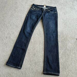 True Religion Joey Super T Blue Jeans 100% Cotton Size 28      - 1G2088